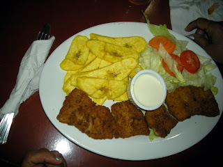 Fried fish, Kabasa restaurant, La Ceiba, Honduras