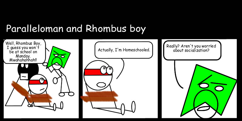 Vivid Technicolor Life: Rhombus Boy vs. The Irregular Polygon