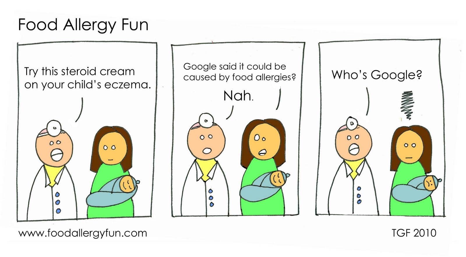 Food Allergy Fun Food Allergy Fun Comic "Who's Google?"
