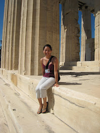 On the steps of the Parthenon