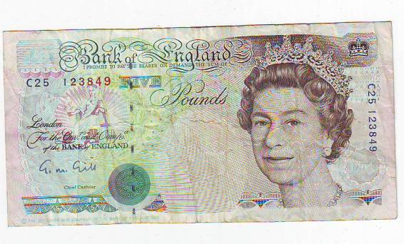 five pound notes