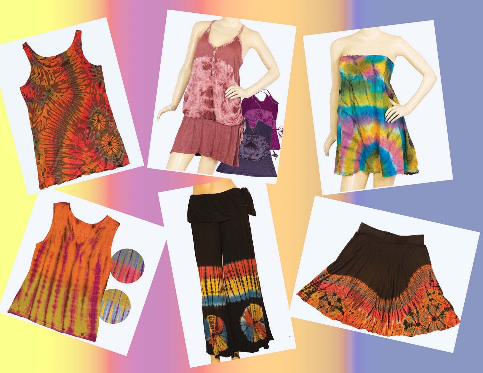 different tie dyeing patterns