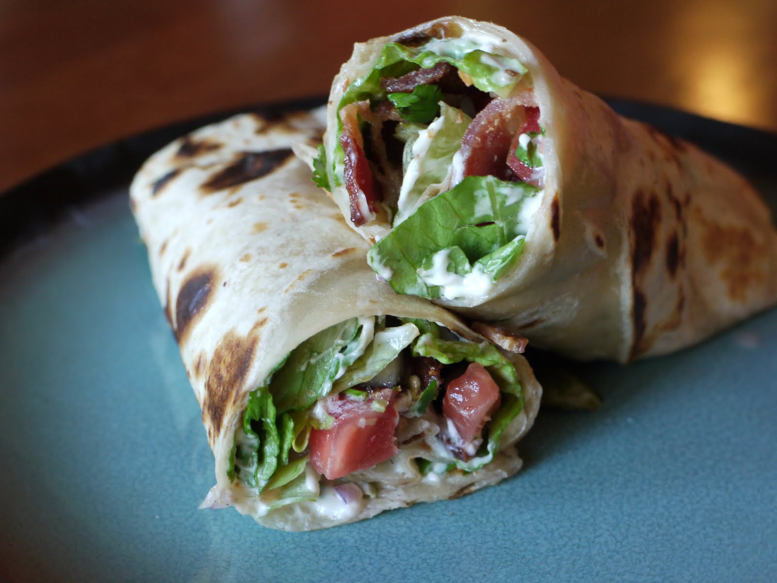 The Bad Girl's Kitchen Bacon, Lettuce and Tomato Salsa Wraps