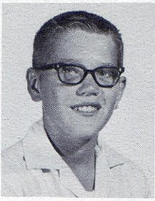 Gene Meyer pictured as a member of the eighth grade in the 1965-1966 yearbook of St John Elementary School in Seward, Nebraska