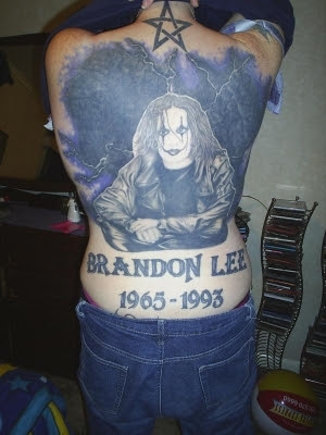 Celebritys Tattoos Coompax: Brandon Lee (The Crow)