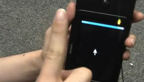Tokyo University showing touch screen display technology that does not need to touch in the phone vision input interface Tokyo University showing touch screen display technology that does not need to touch in the phone