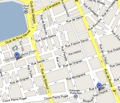 Urban plan Marseille Metro France