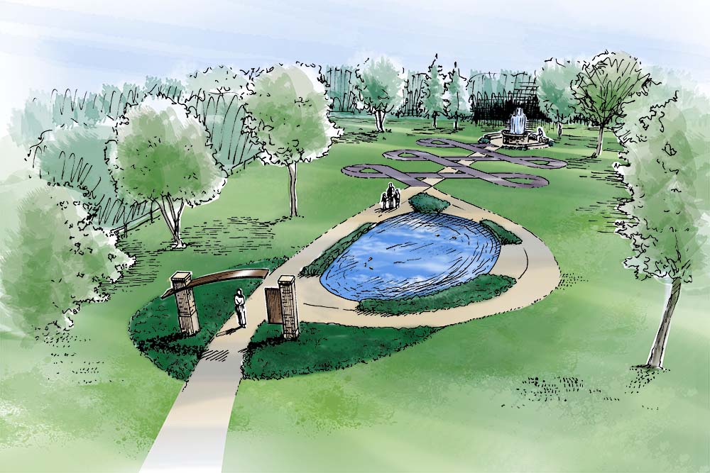 Cartoon Koi Pond