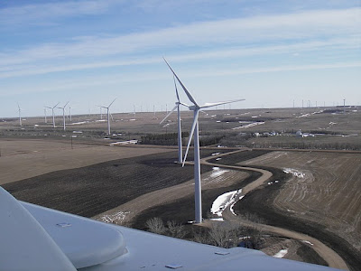 wind generators in an open field