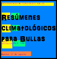 RESUMENES CLIMATOLOGICOS PARA BULLAS