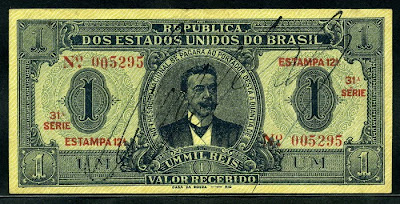 Billete cédula Brazilian Mil Reis