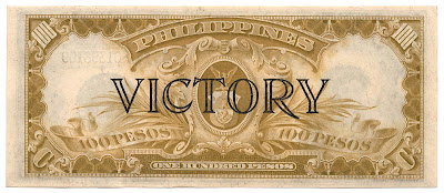 100 Peso Pesos note Victory bill Treasury Certificate 