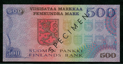 Finnish currency 500 MARK