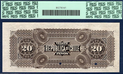 Chile 20 Pesos Specimen Proof