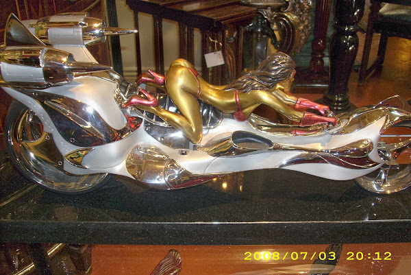 For My Male /ALternative Viewers: Motorcycle Getaway GIrl the side view