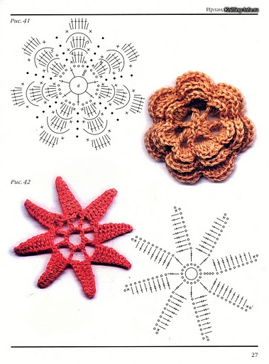 Flores para tejer a crochet ~ 