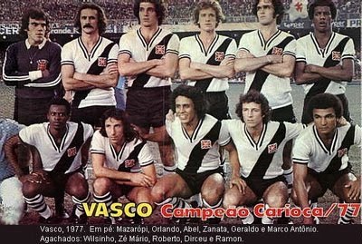 TIME VASCAÍNO CAMPEÃO CARIOCA DE 1977.