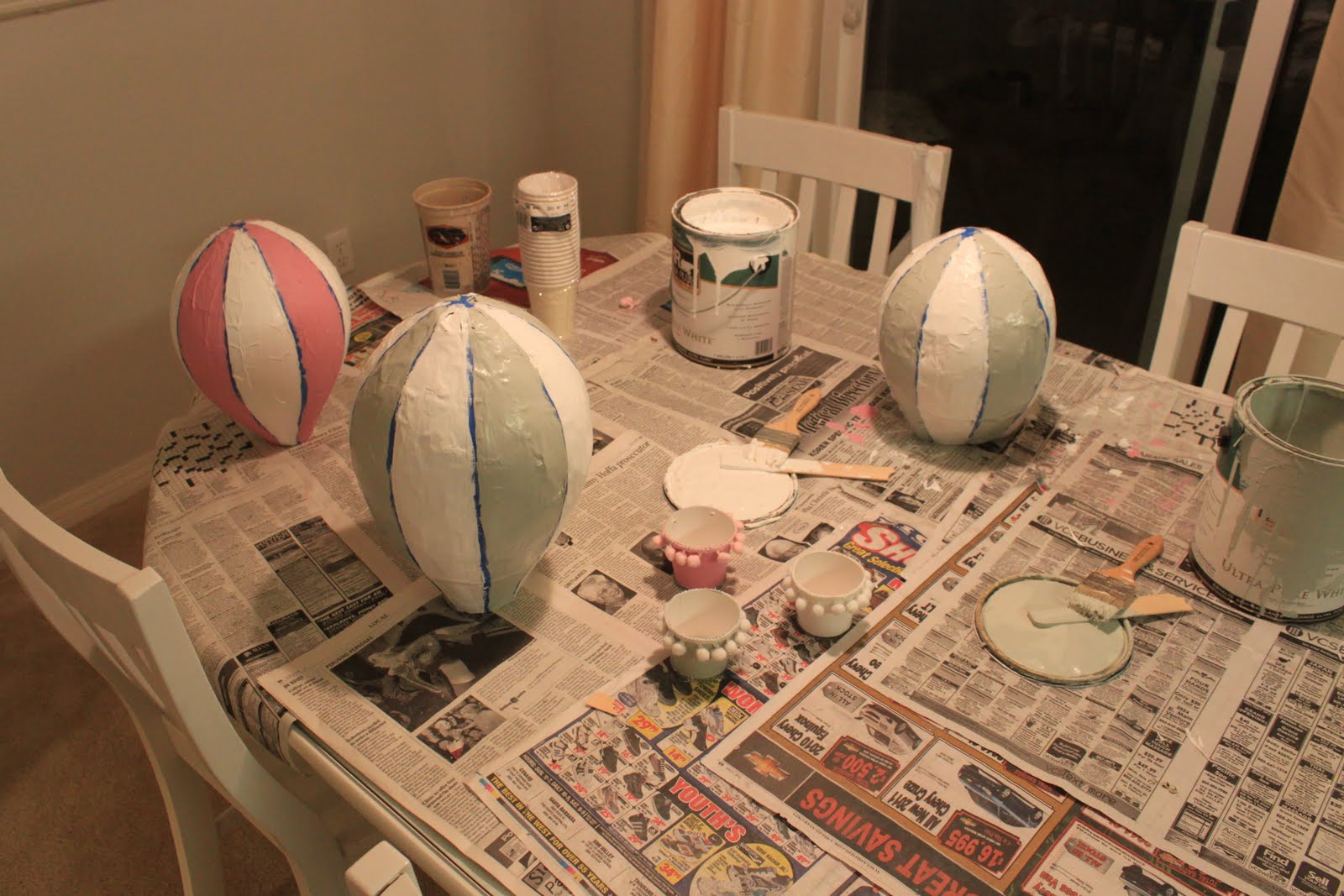 kaitlin on parade Papier Mache Hot Air Balloon Project