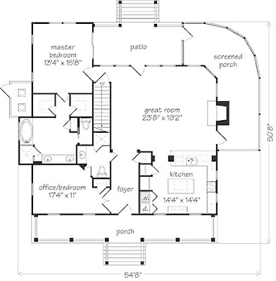 THE BEACH POST: Bermuda Bluff Cottage: Beach House Plans