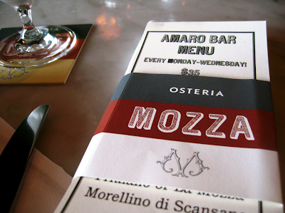 Amaro Bar Menu @ Osteria Mozza