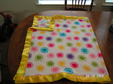 Yellow Polka Dot Fleece w/ Satin Binding