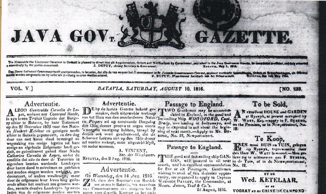 Words and Images Indonesia's First English Newspaper