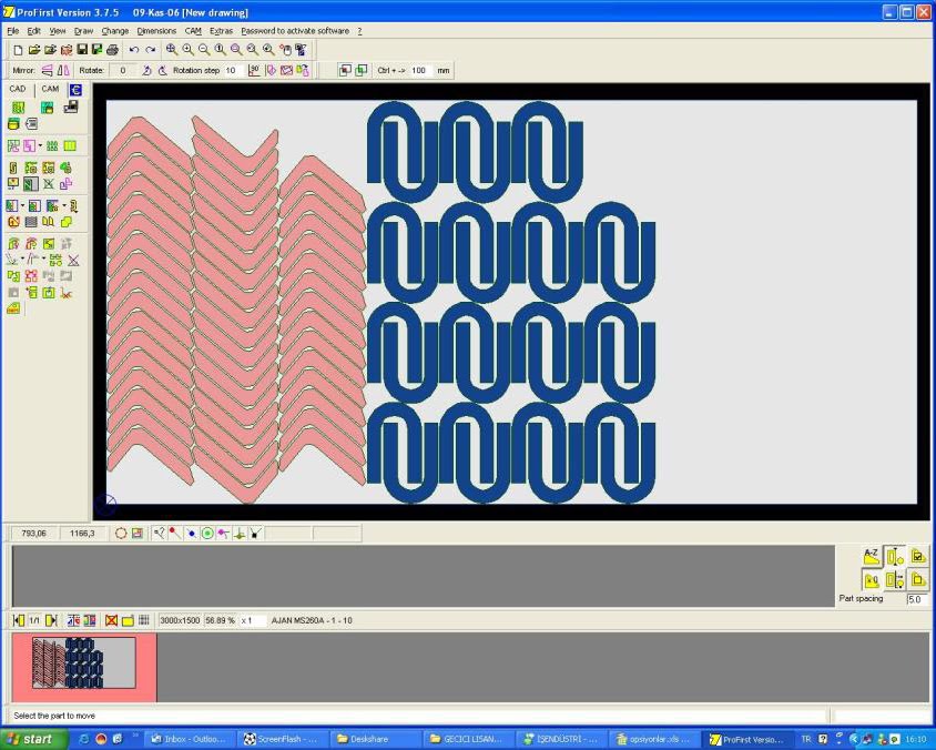 CAD Drawing and Nesting Software CNC Plasma Cutting Machine