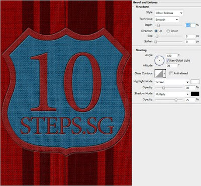 Sewing a Fabric Badge in Photoshop image 9