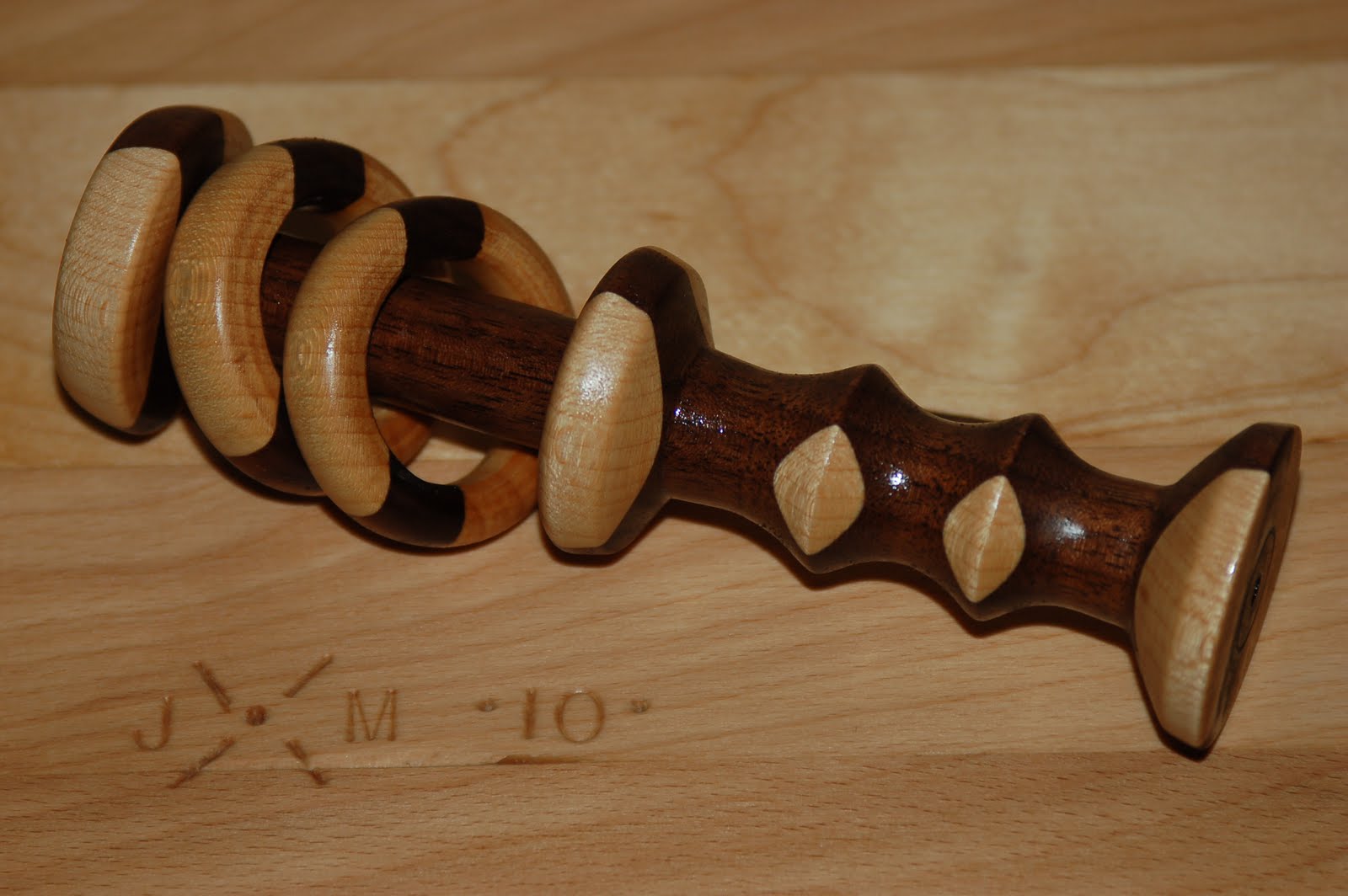 JM Custom Woodworking Baby Rattles