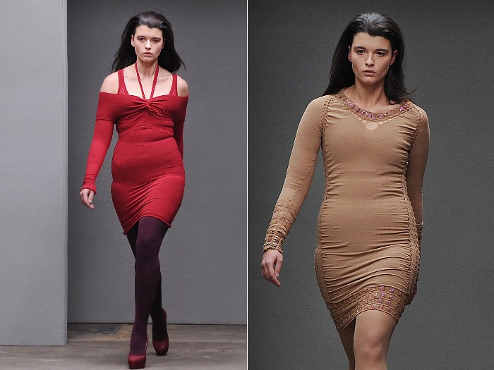 Modelos de manequim 42 desfilam em Londres e fazem campanha pela beleza