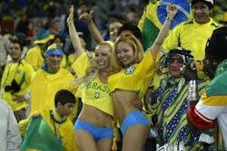 The supporters having fun - Brazil style