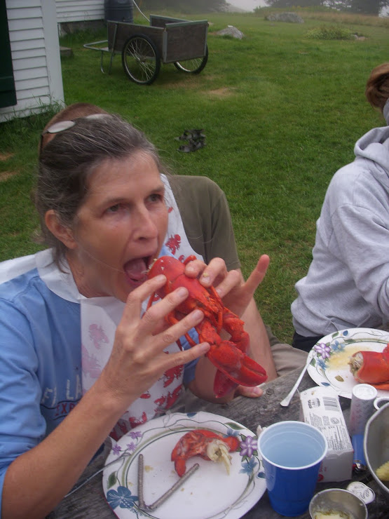 Janet ate lobster the old fashioned way