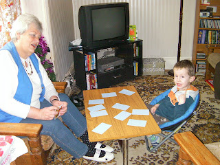 playing cards with grandma - memory training