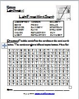 Learning Ideas - Grades K-8: Light Energy Word Search