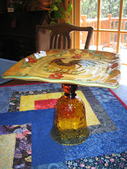 Thank-you Judy, project (Cookie plate) with a stemmed glass a plate and crafters untimate glue.