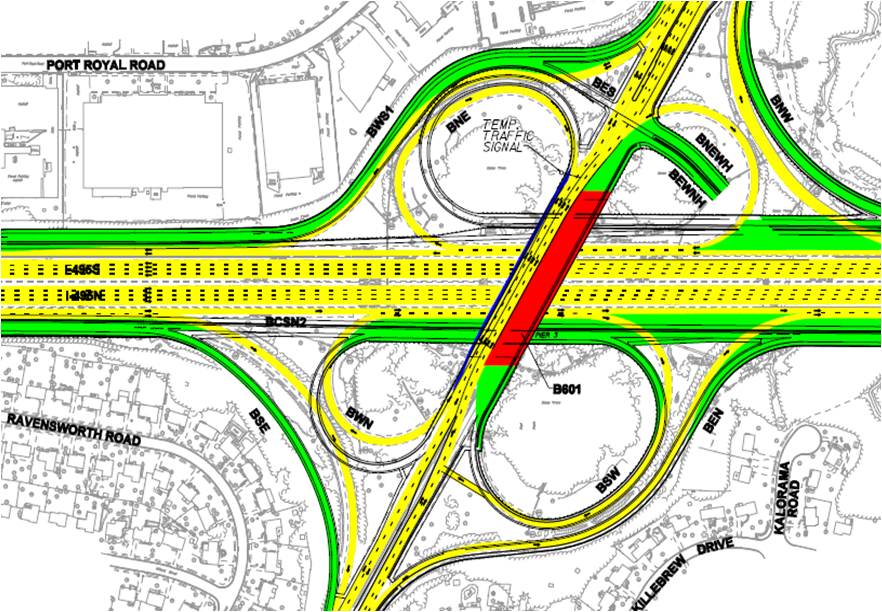 the Annandale Blog Maps show plans for Braddock Road beltway bridge