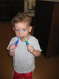 Taylor loves to brush his teeth