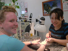 How much fun is a hot pink manicure?