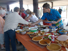 +/- 40 boaters gathered at the Thanksgiving lunch  at Turner's Marina.