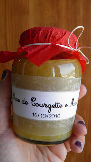 Doce de Courgette com maçã aromatizado com baunilha e canela
