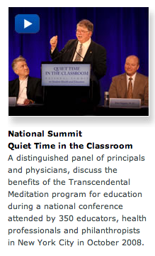 Award-winning educators speak about the TM program in schools