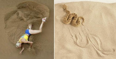 Carolina Klüft gör spår i sanden