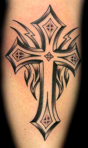tattoos of crosses. cross tattoos on arm for men