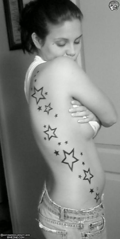 star tattoos with quotes. side tattoos for guys. side