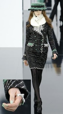 chanel, runway, paris, ready-to-wear, aw 09, green nail polish