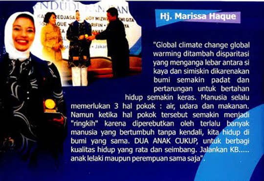 Istriku Marissa Haque Duta BKKBN