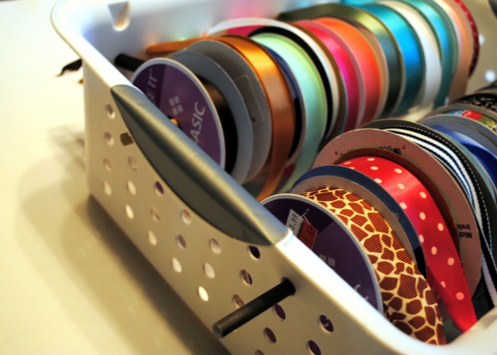 Spunky Junky {Tutorial Tuesday} 5 dollar ribbon organizer