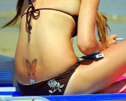 feminine butterfly tattoo picture