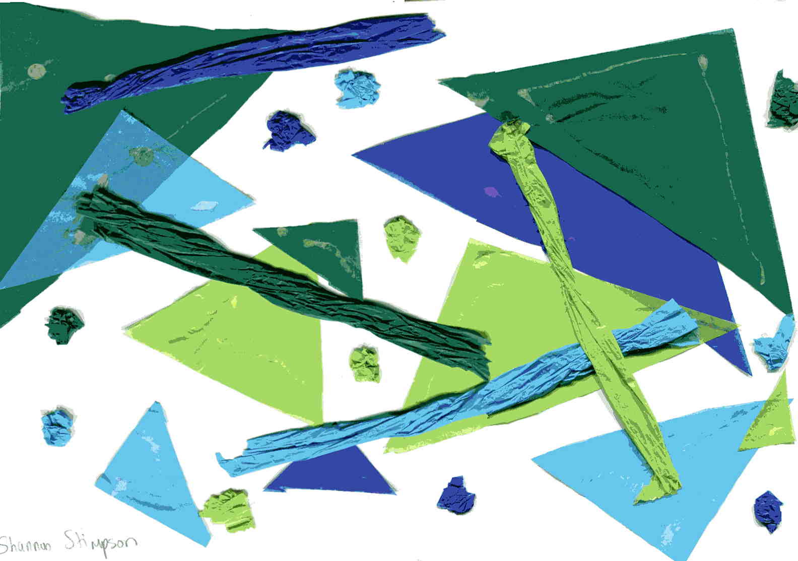 Art Enrichment Abstract Tissue Paper Collage