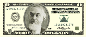 ¿Le interesa a la Watchtower su dinero? Russell+dollar